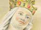 Heilige Adelheid von Burgund" (Meißener Dom), "Madonna unter der Muschel" (Bodemuseum Berlin), jeweils 15 x 10 cm, Öl auf Leinwand, 2011